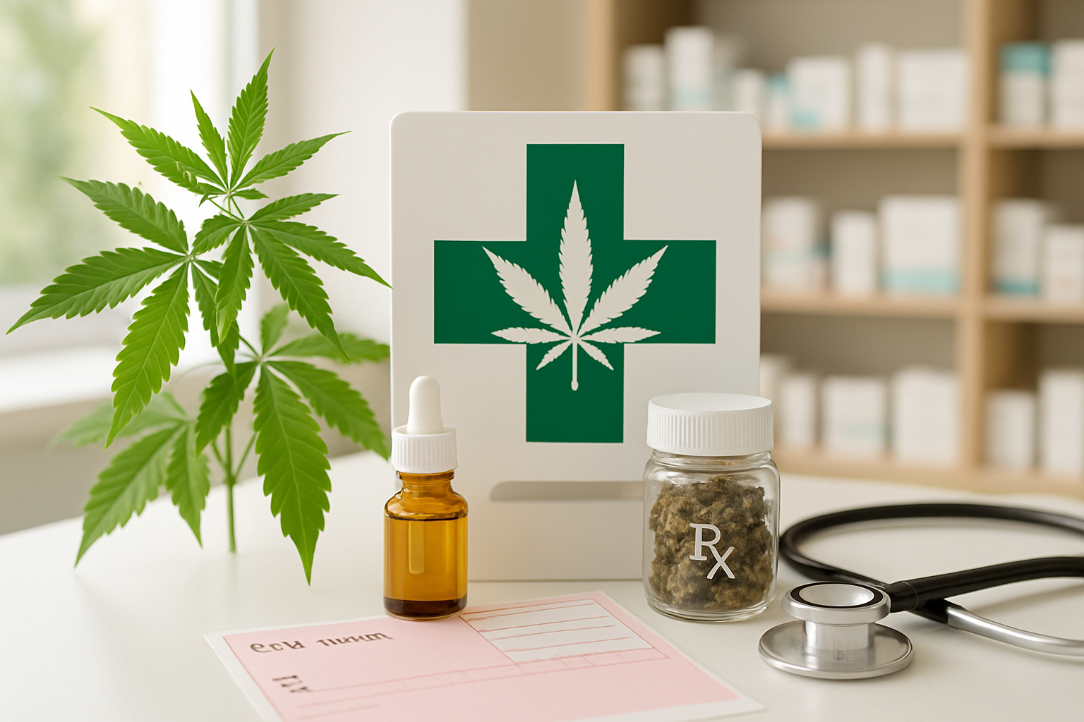 Cannabis Apotheke finden - Apothekerin berät Patienten zu medizinischem Cannabis
