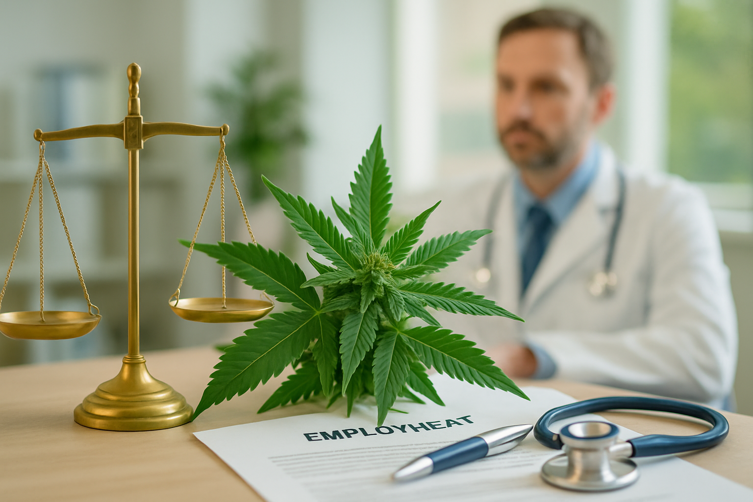 Person am Arbeitsplatz mit Cannabis-Rezept – Rechte und Pflichten im Job